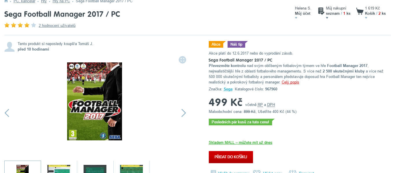 Sega Football Manager 2017 - PC