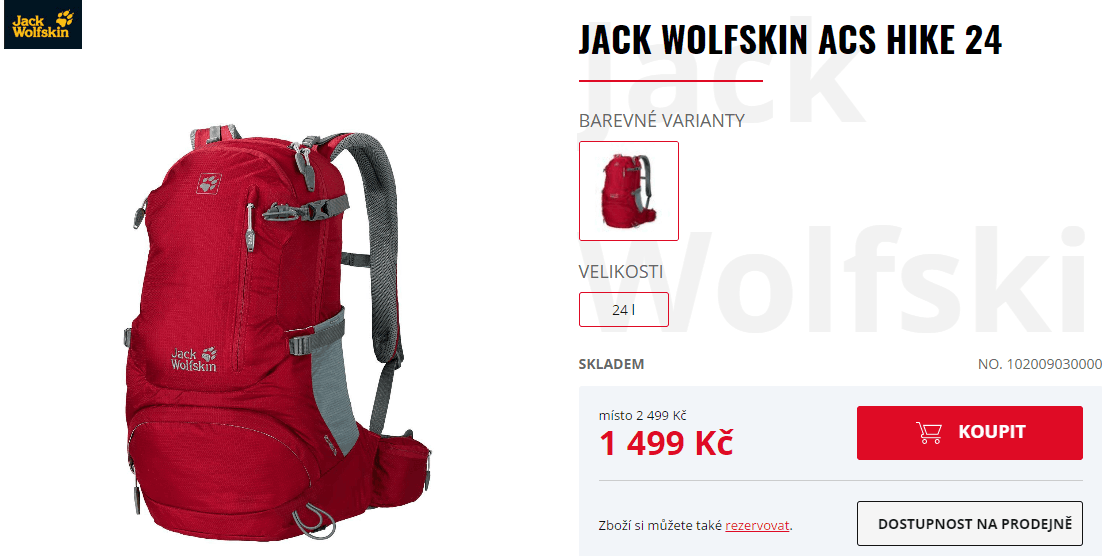Jack Wolfskin ACS Hike pack 24 l.