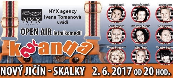 2 lístky na open air komedii Kšanda