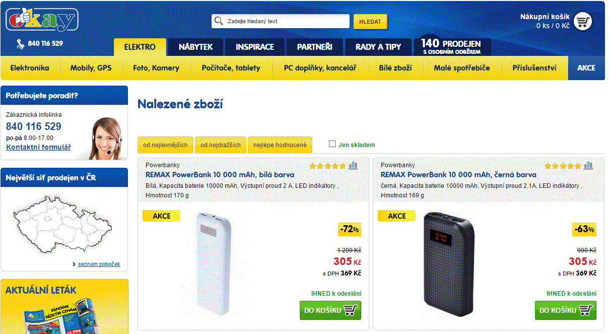 Powerbanka Remax, 10 000 mAh, 2x USB