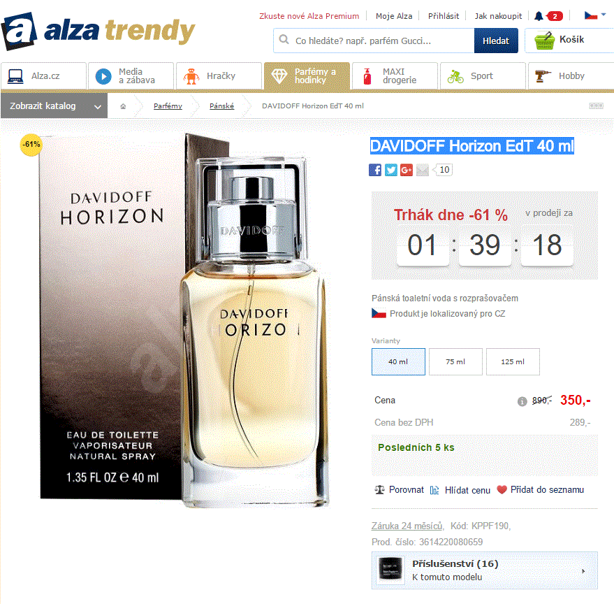 DAVIDOFF Horizon EdT 40 ml