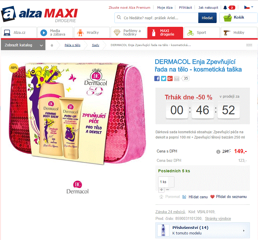 Dermacol Enja zpevňující - dárková sada