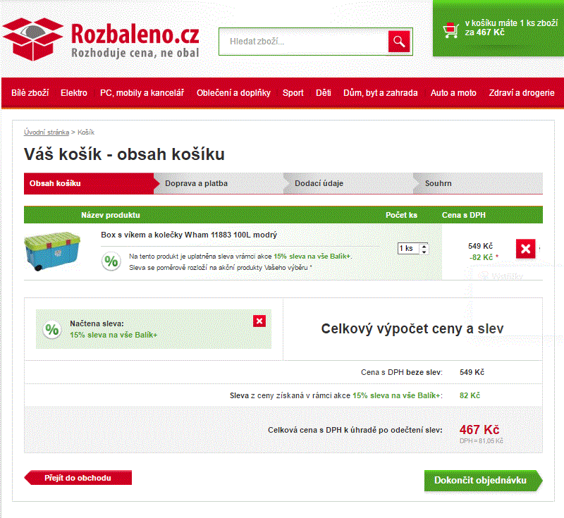 Úložný box Wham s víkem a kolečky 100L