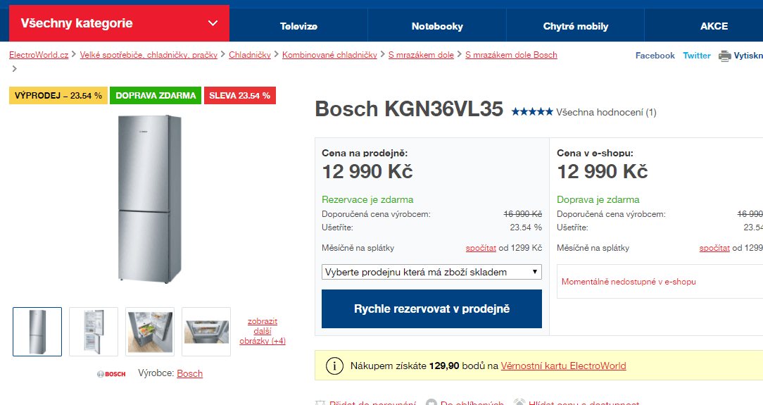 Lednice Bosch, NoFrost, A++