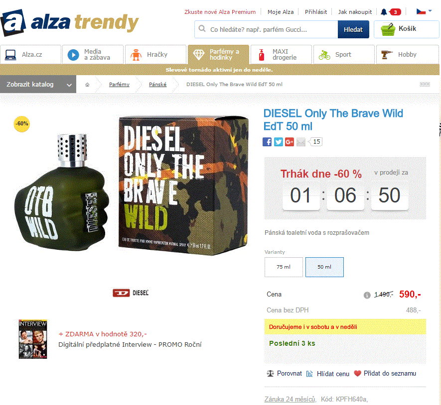 DIESEL Only The Brave Wild EdT 50 ml