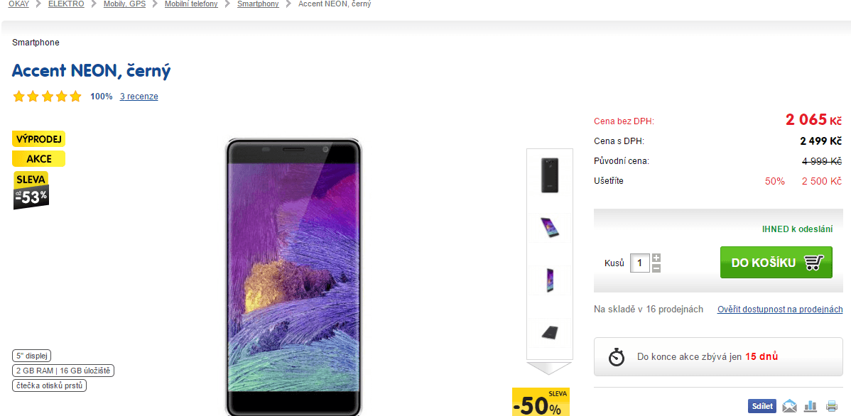 Accent, 4x 1,3GHz, 2GB RAM, LTE, 5"