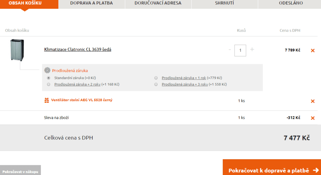 Mobilní klimatizace Clatronic + dárek