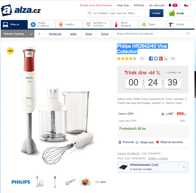 Tyčový mixér Philips HR2642/40