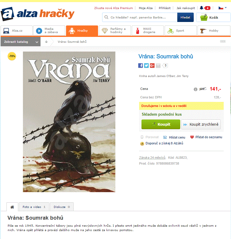 Vrána: Soumrak bohů (komiks)