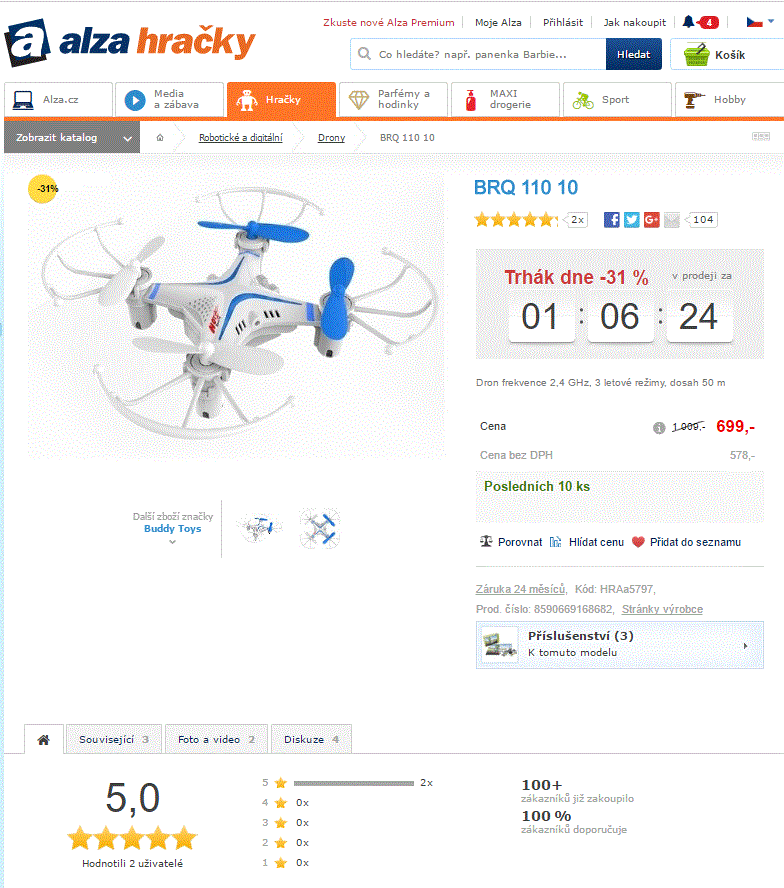 Dron Buddy Toys BRQ 110