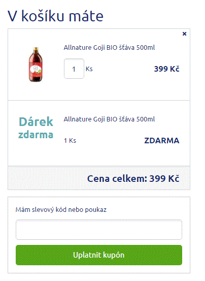 Goji BIO šťáva Allnature 500ml