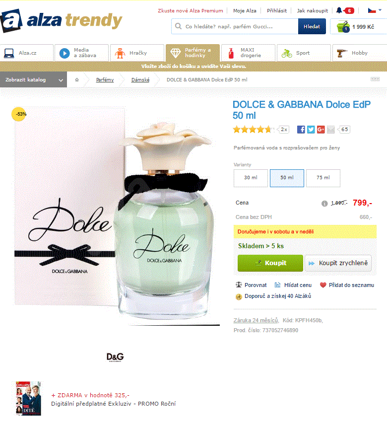 Dolce & Gabbana Dolce EdP 50 ml