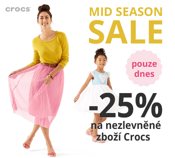 Sleva 25% na vše od Crocs