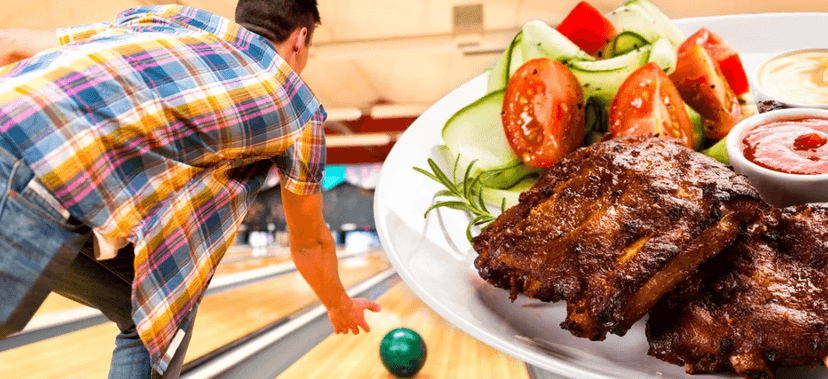 1 hodina bowlingu + 1 kg zauzených žeber