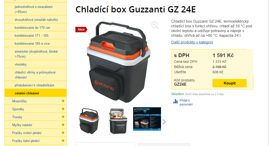 Lednice do auta Guzzanti GZ 24E