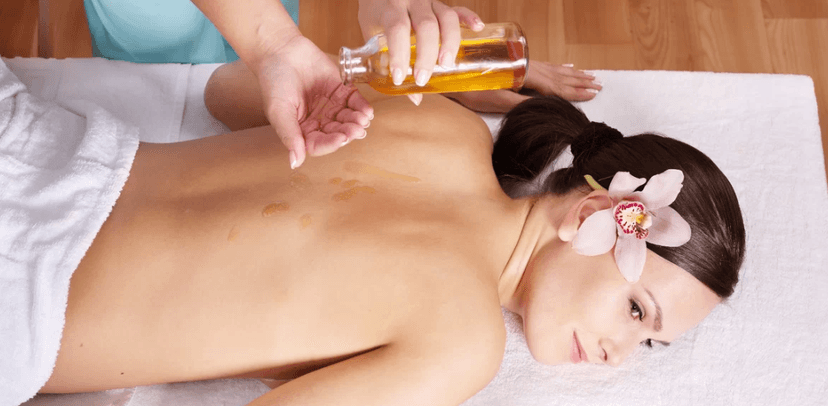 30min relaxační masáž zad olejem Mojito