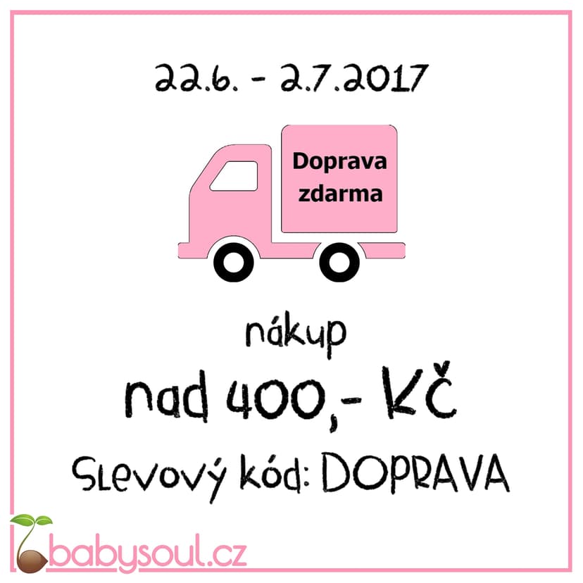 Doprava zdarma při nákupu nad 400,- Kč