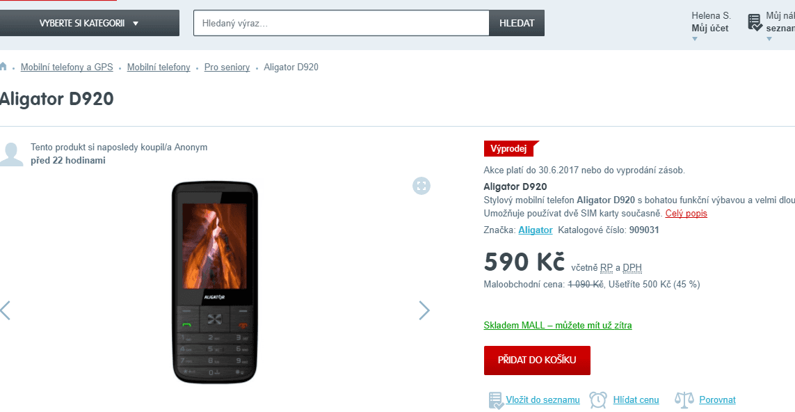 Mobil Aligator D920 Dual SIM