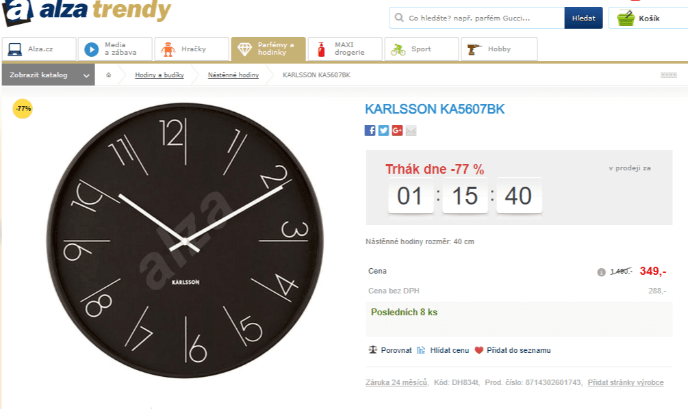Nástěnné hodiny Karlsson 40 cm 