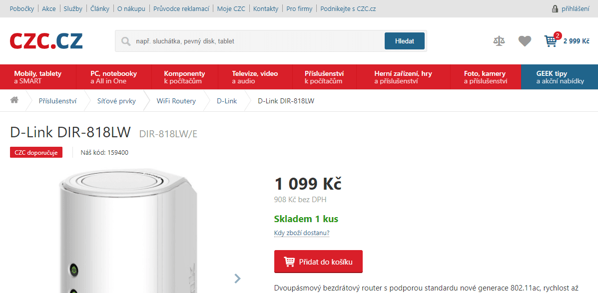 Bezdrátový router D-Link 818