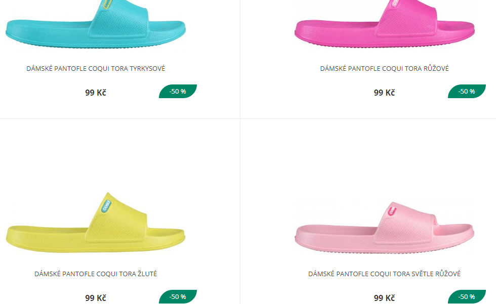 Sleva 50% na všechny Coqui Tora