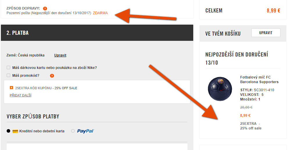 Extra sleva 25% na výprodej Nike
