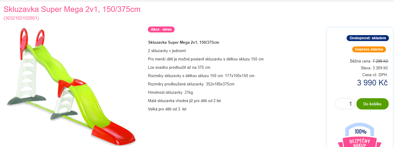 Smoby skluzavka Toboggan 2v1 