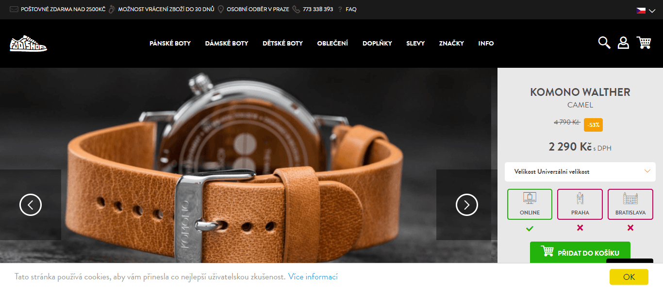 Unisex hodinky Komono Walther Camel