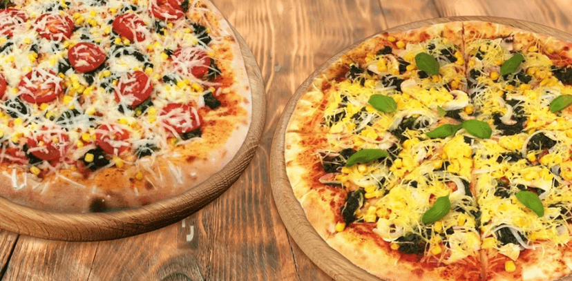 2× pizza dle vlastního výběru (⌀ 32 cm)