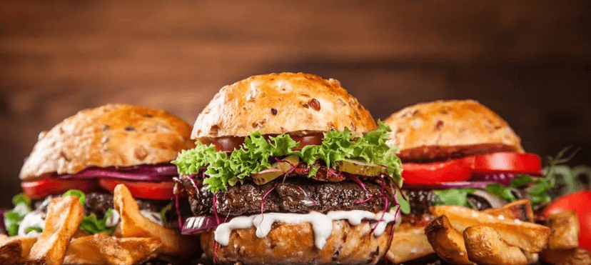 2× hamburger + 2× hranolky