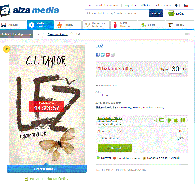 Lež - C. L. Taylor (ekniha)