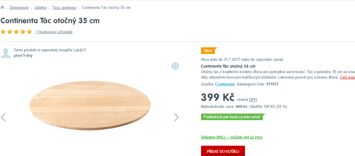 Otočný podnos Continenta, 35 cm