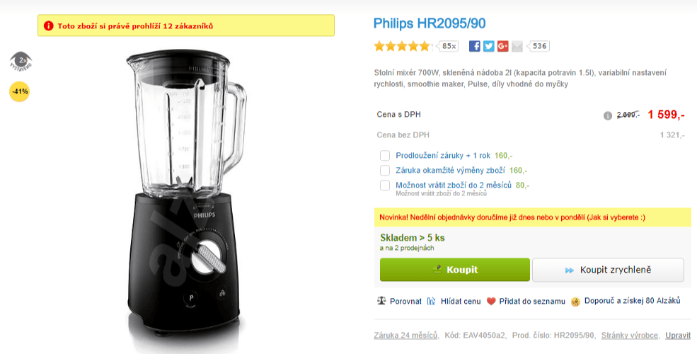 Stolní mixér Philips HR2095 Problend