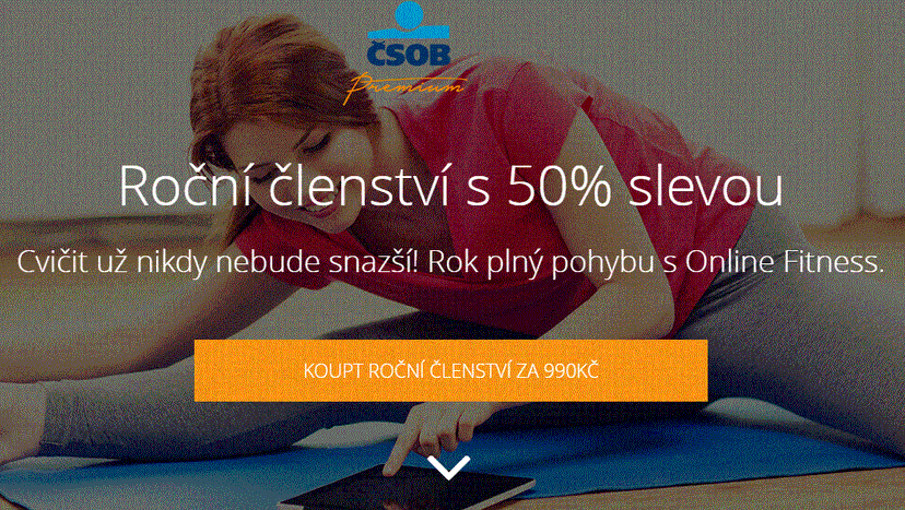 Onlinefitness.cz - roční členství za 990 Kč