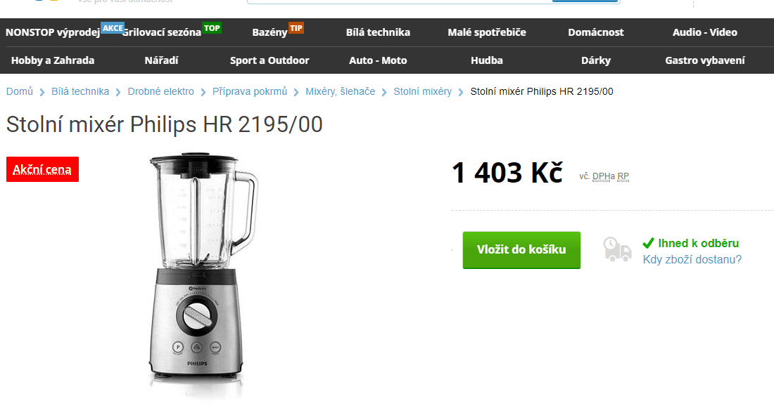 Stolní mixér Philips HR2195/00