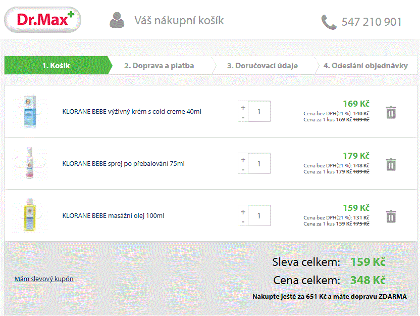 Klorane Bébé - akce kup 3 zaplať 2