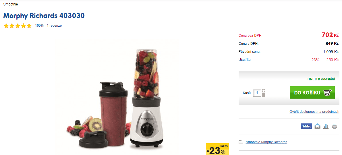 Smoothie mixér Morphy Richards 403030