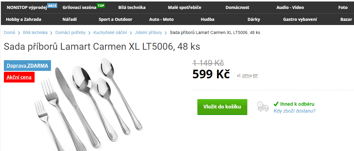 48ks sada příborů Lamart Carmen