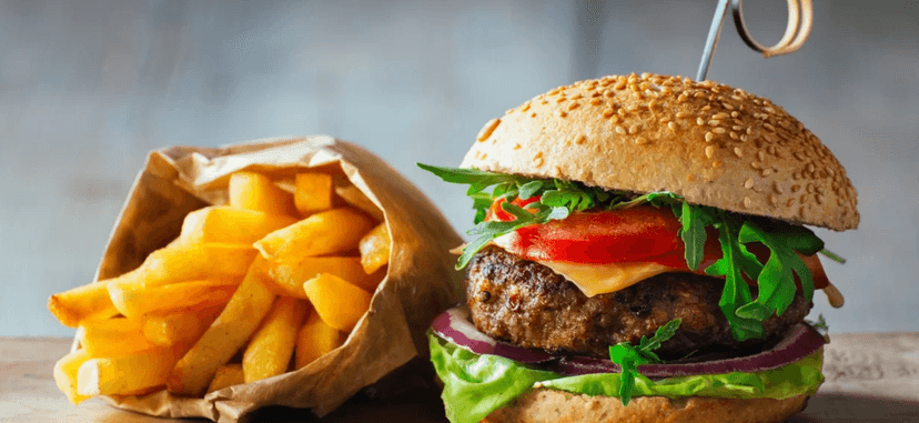 Burger menu pro dospělého a dítě