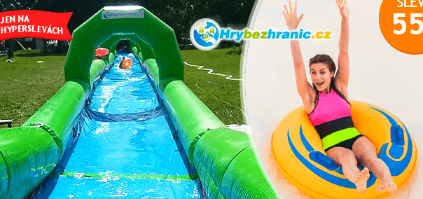 Vstup na největší slip and slide skluzavku