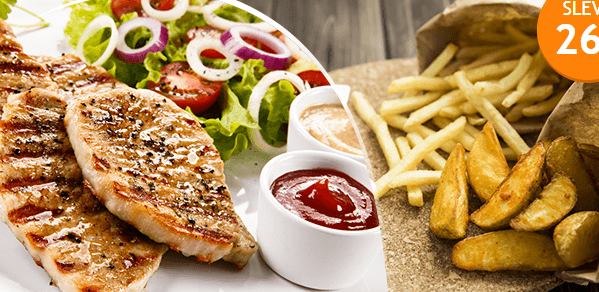 Mix grill se třemi druhy masa a příloha