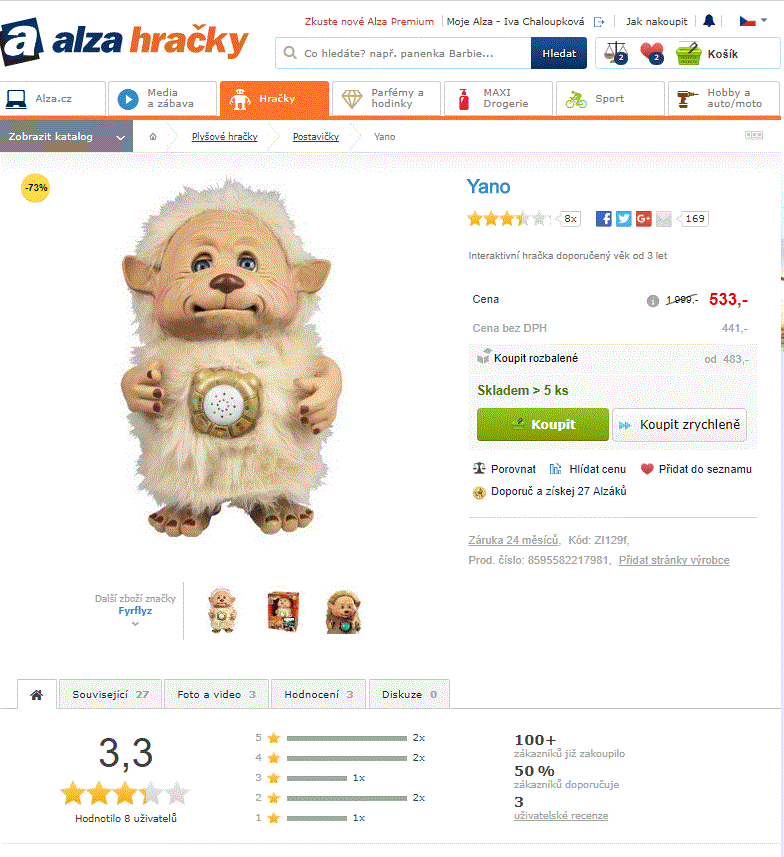 Interaktivní skřítek Yano