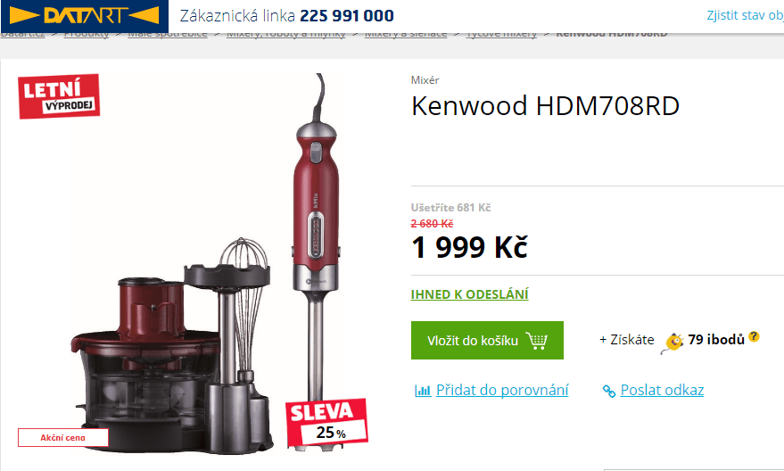 Tyčový mixér 5v1 Kenwood HDM708RD