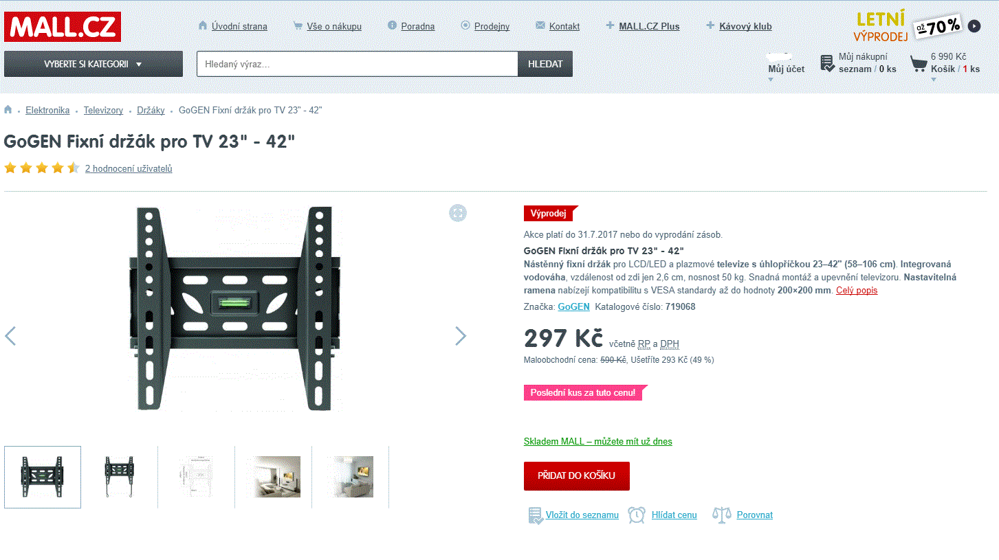 Gogen držák na televize 23" - 42"