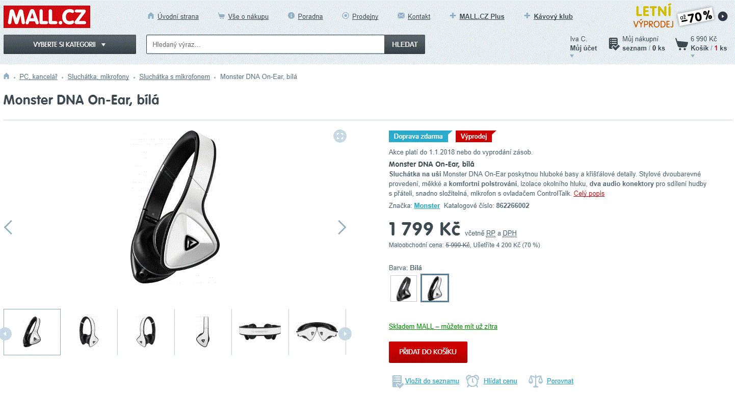 Sluchátka Monster DNA On-Ear