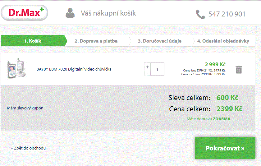 Digitalní video chůvička BAYBY BBM 7020