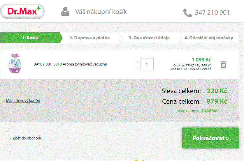 Aroma zvlhčovač vzduchu BAYBY BBH 8010