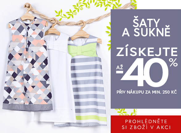 Sleva 40% na dětské sukně a šaty
