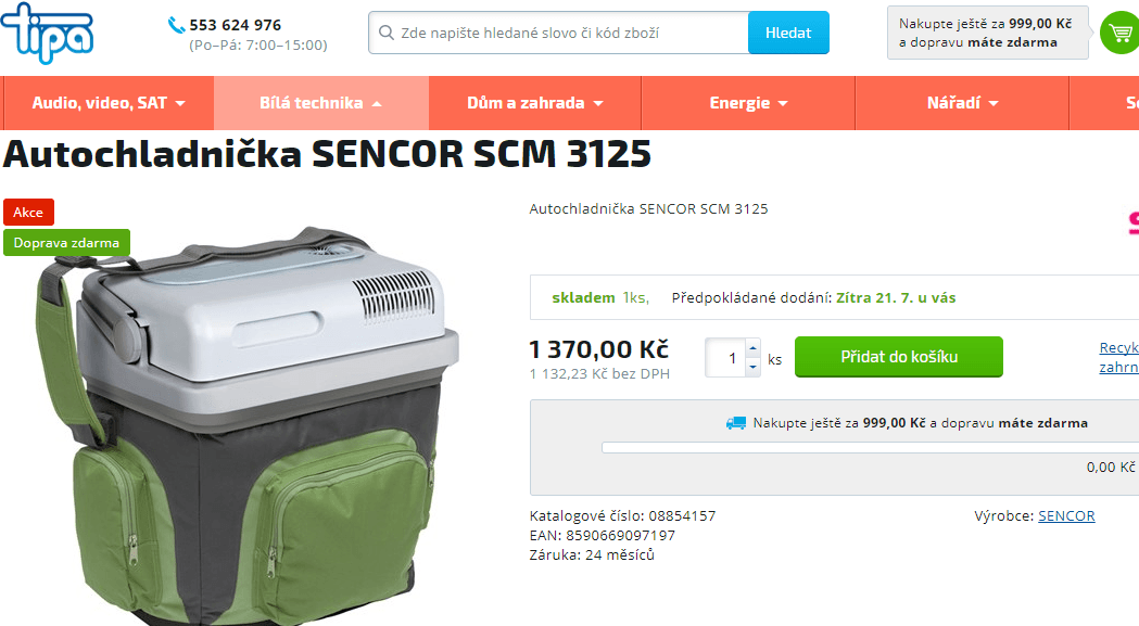 Autolednice Sencor SCM 3125, 24l.