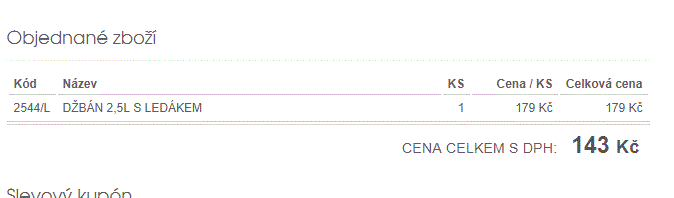 Džbán skleněný 2,5 l s ledákem